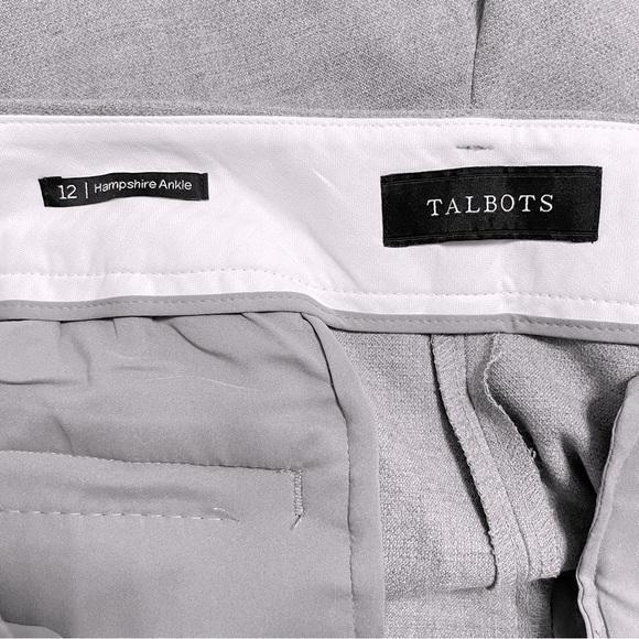 TALBOTS HAMPSHIRE ANKLE PANT - GREY size 12 - Picture 8 of 15
